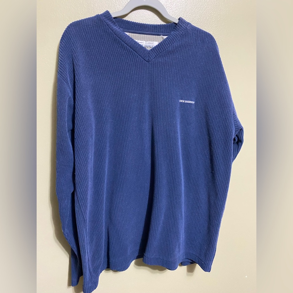 Ben Sherman Classic Navy Blue Sweater, Size XLl‎
